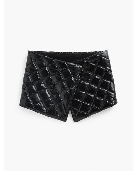 Talbots Black Quilted Puffer Collar Scarf