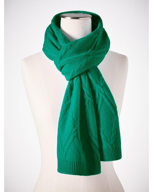 Talbots Green Cashmere Scarf