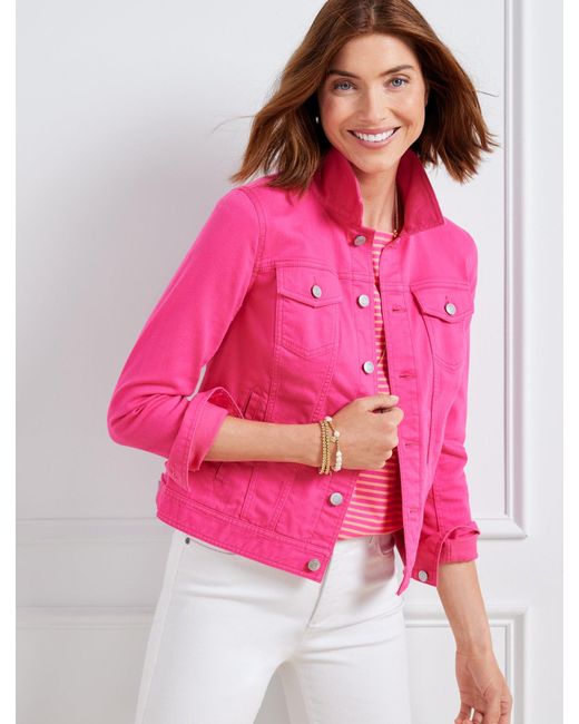 Talbots Pink Classic Jean Jacket