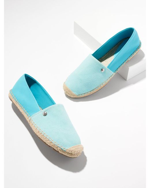 Talbots Blue Izzy Suede Espadrille Flats