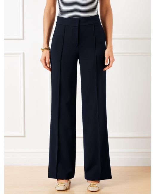 Talbots Blue Easy Travel Wide Leg Pants