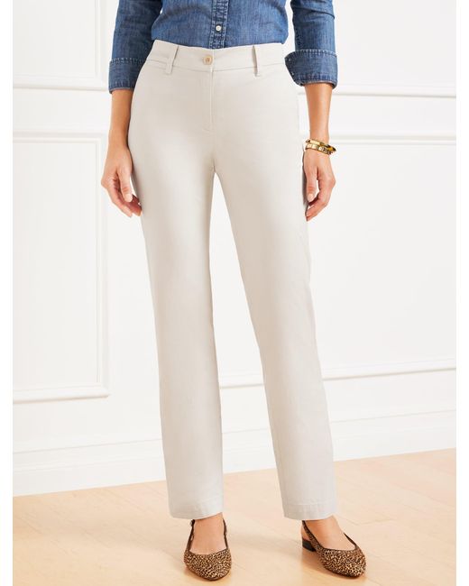 Talbots Natural Straight Leg Perfect Chinos Pants