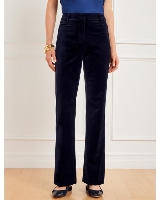 Talbots Blue Flare Leg Velveteen Pants