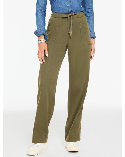 Talbots Green Straight Leg Pull-on Pants