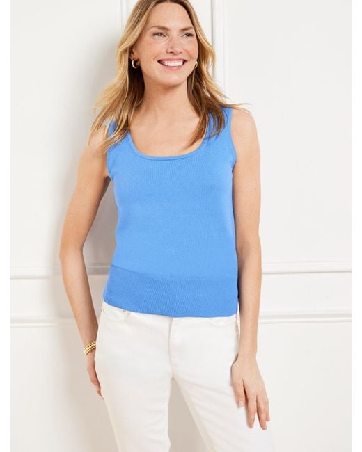 Talbots Blue Occasion Scoop Neck Tank Top