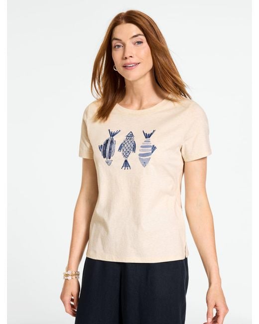 Talbots White Short Sleeve Crewneck T-shirt