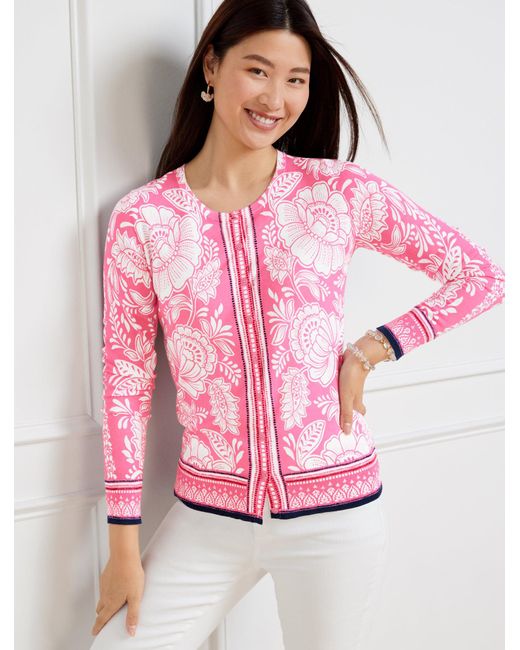Talbots Pink Charming Cardigan Sweater