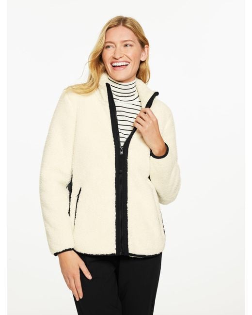Talbots Natural Cozy Sherpa Jacket