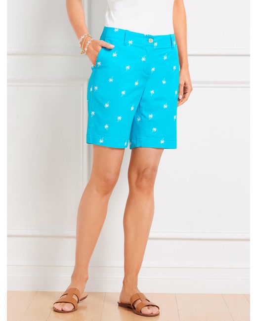 Talbots Blue Relaxed Chino Shorts