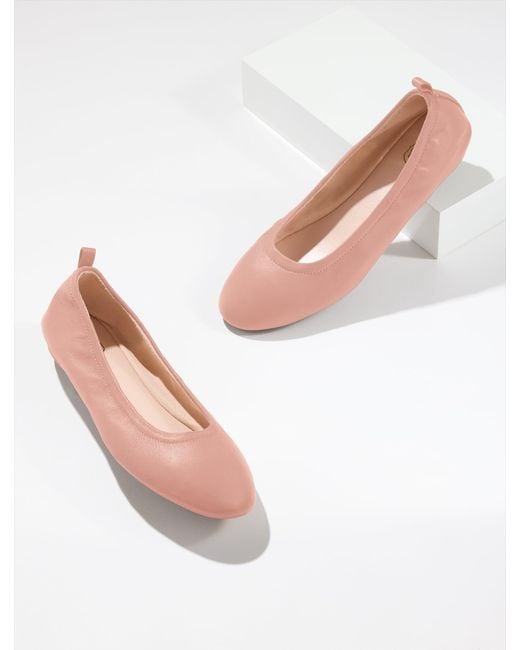 Talbots White Vera Nappa Ballet Flats