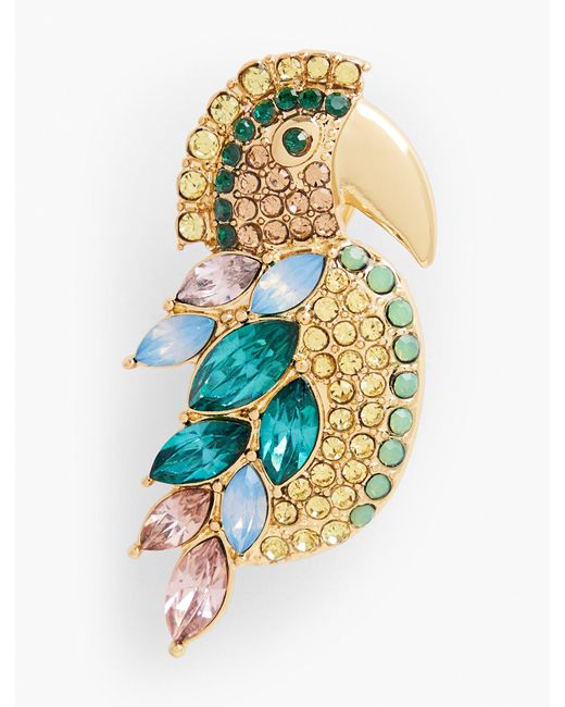 Talbots White Tropical Parrot Brooch