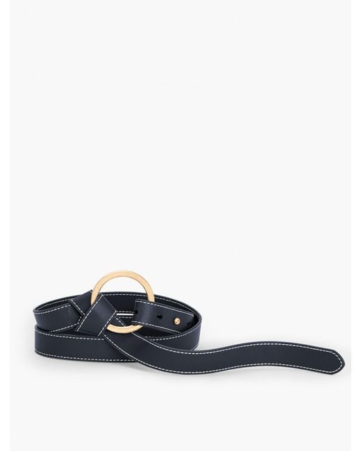 Talbots Blue Vachetta O-ring Belt