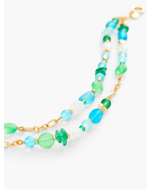 Talbots Blue Multi Sea Glass Necklace