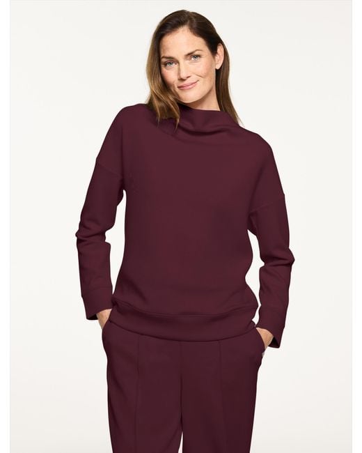 Talbots Purple Airknit Stretch Cowl-neck Pullover Sweater