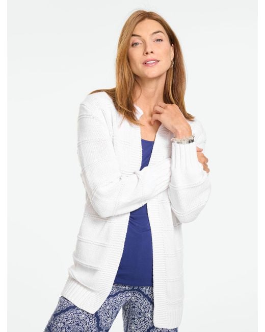 Talbots White Textured Flyaway