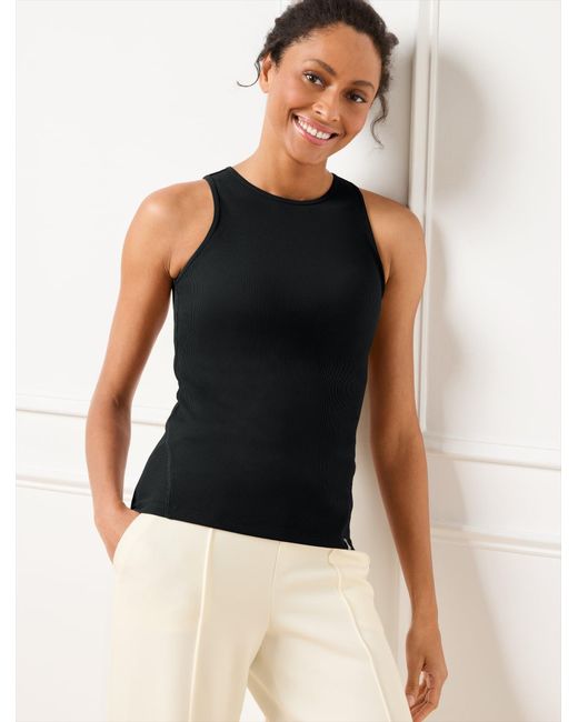 Talbots Black Contour Stretch Ribbedtank