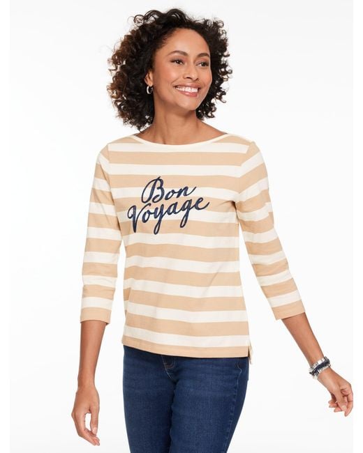 Talbots White Envelope Neck T-shirt