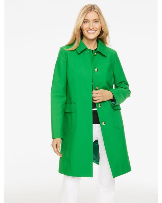 Talbots Multicolor Twill Car Coat