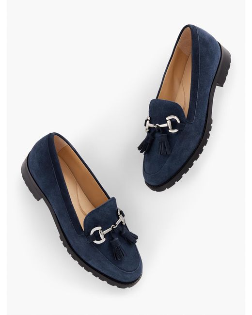 Talbots Blue Cassidy Tassel Loafers