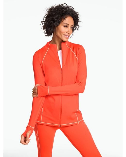 Talbots Red Performance Compression Full-zip Jacket
