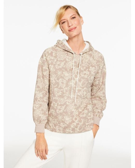 Talbots White Cozy Fleece Hoodie