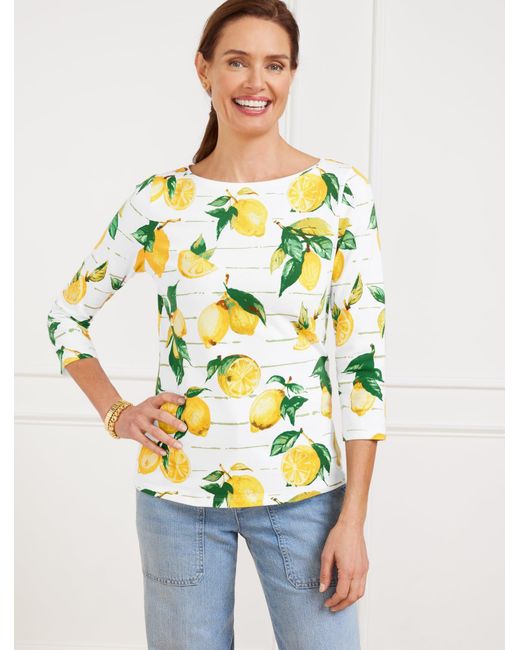 Talbots Blue Bateau Neck T-shirt