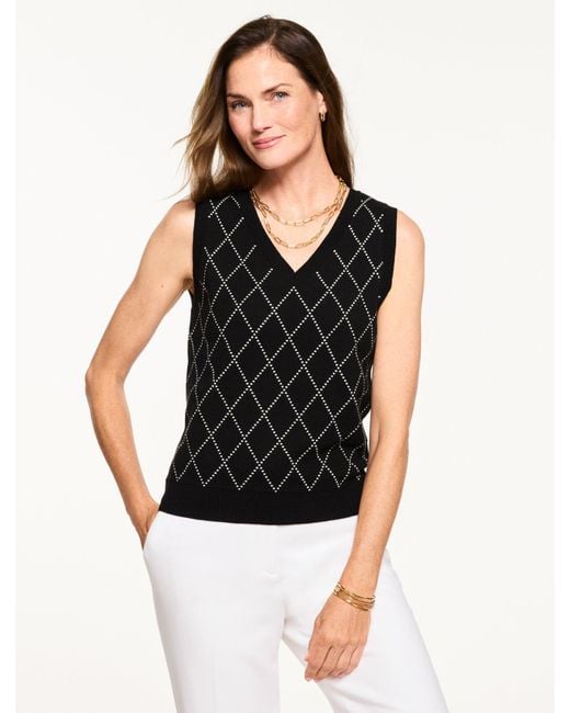 Talbots Women's Black V-neck Sweater Shell