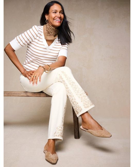 Talbots Natural Barely Boot Jeans