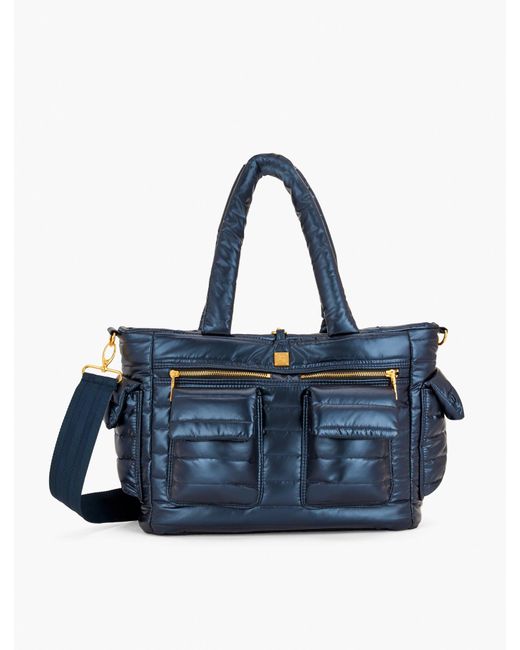 Think Royln Blue Two Faced Reversible Tote