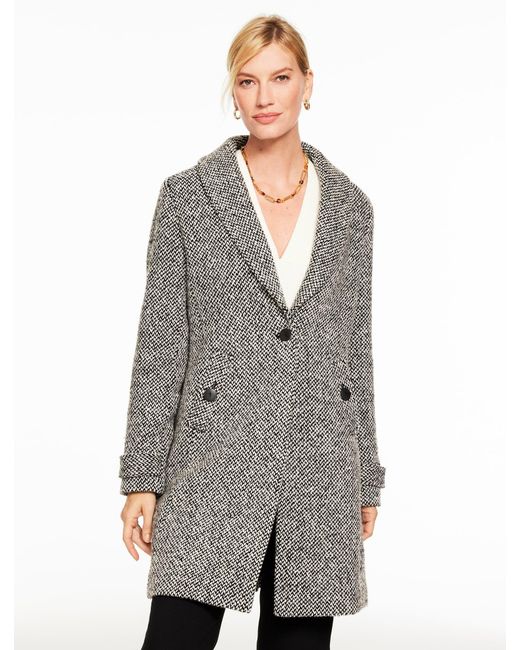 Talbots Gray Shawl Collar Coat