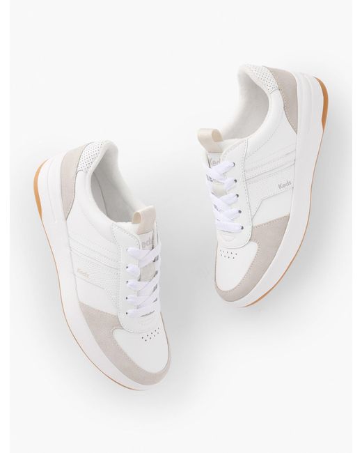 Keds White ® Court Ii Leather Suede Sneakers
