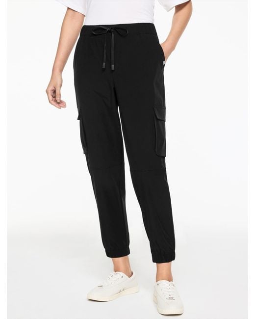 Talbots Black Journey Ripstop Eyelet Cargo Pants