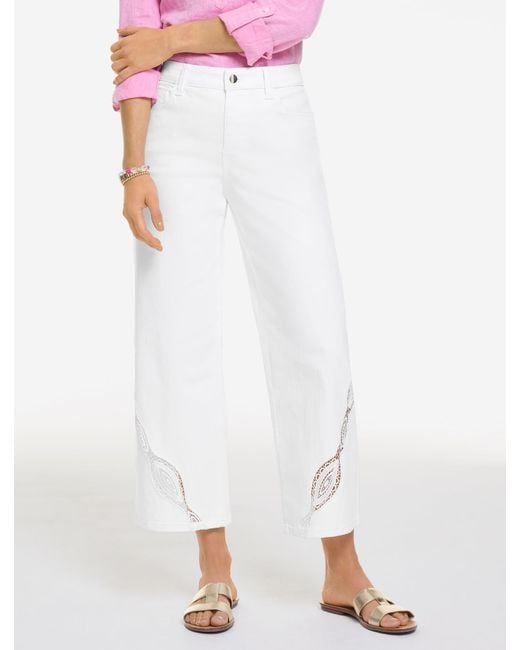 Talbots White Wide Crop Jeans