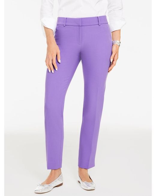 Talbots Purple Hampshire Straight Ankle Pants