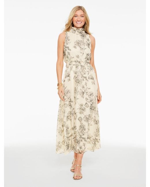 Talbots Natural Rsvp Metallic Fit & Flare