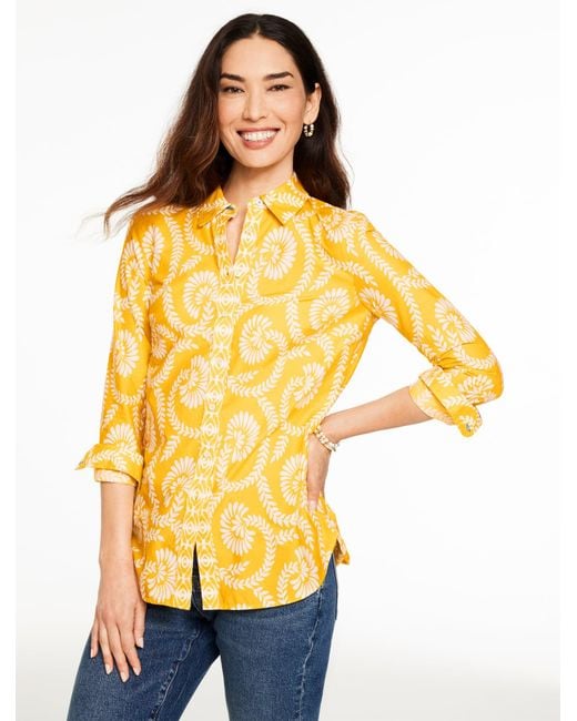 Talbots Yellow Modern Classic Shirt