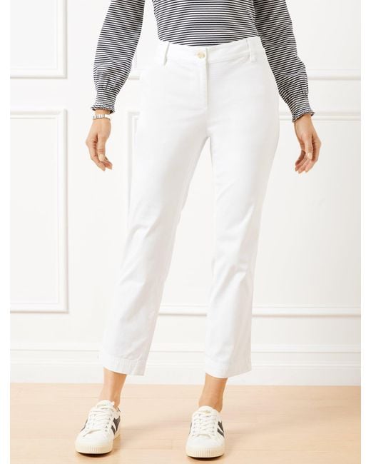 Talbots White Perfect Crops Pants