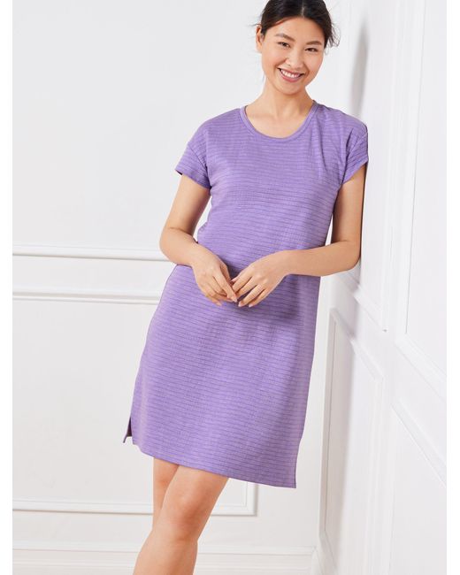 Talbots Purple Duofold T-shirt Dress