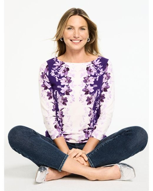 Talbots Blue Bateau Neck T-shirt