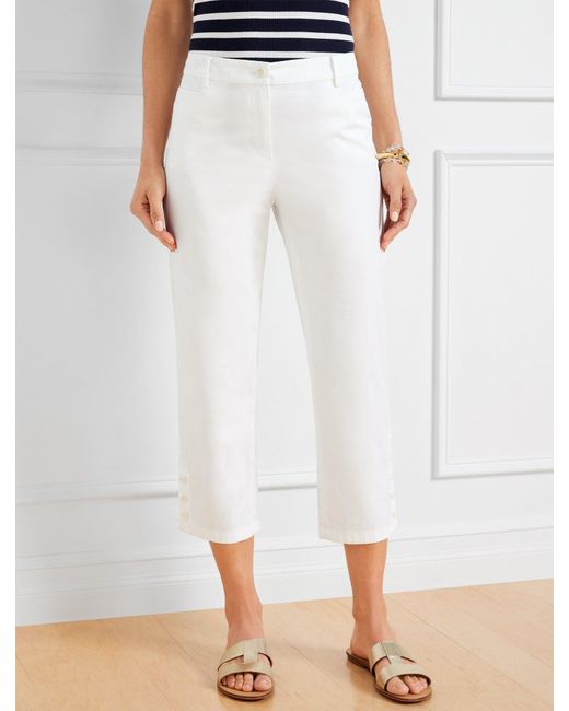 Talbots White Perfect Skimmers Pants