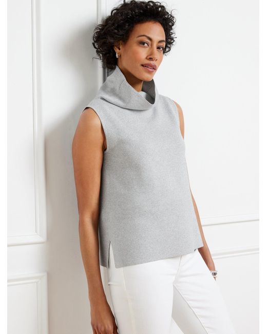 Talbots Gray Cowl-neck Sweater Shell