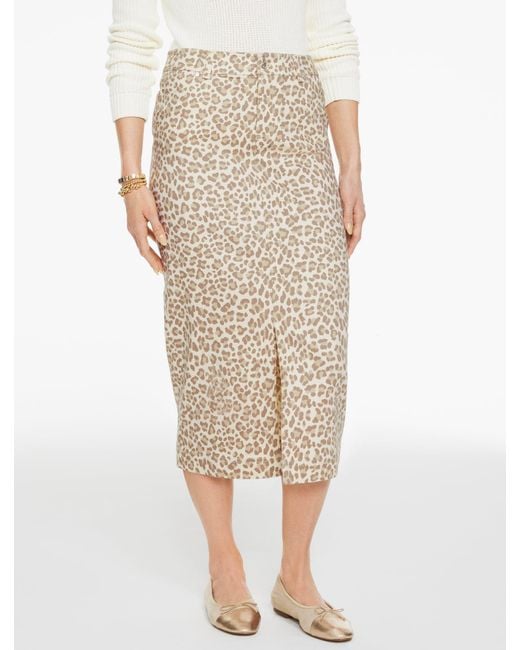 Talbots Natural Denim Midi Skirt