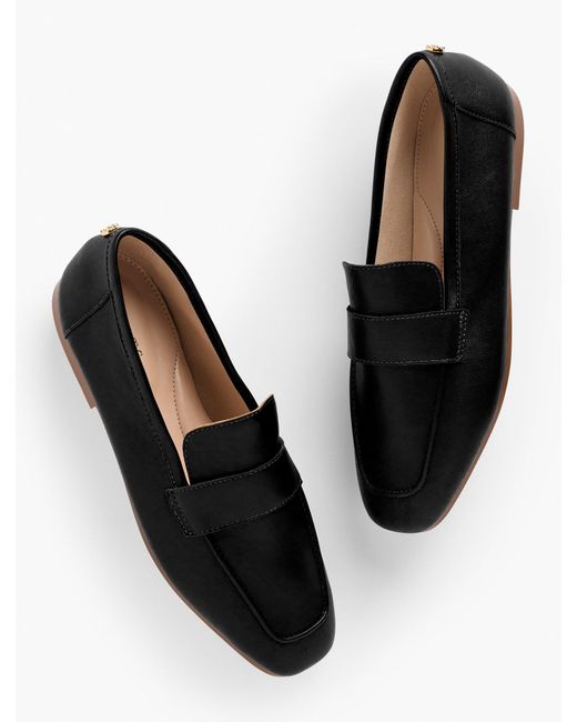 Talbots Black Audrey Nappa Loafers
