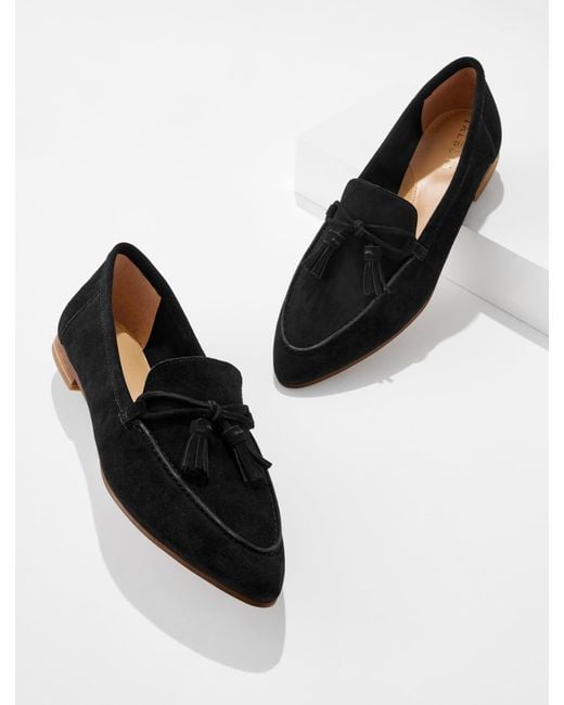 Talbots Black Kacey Suede Loafers
