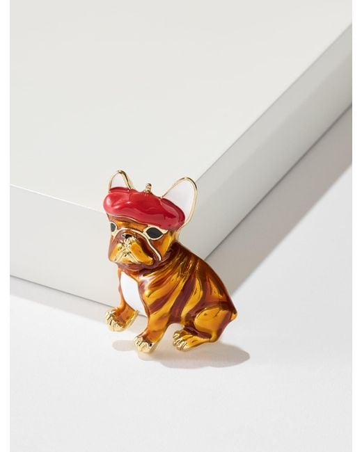 Talbots Multicolor Frenchie Brooch
