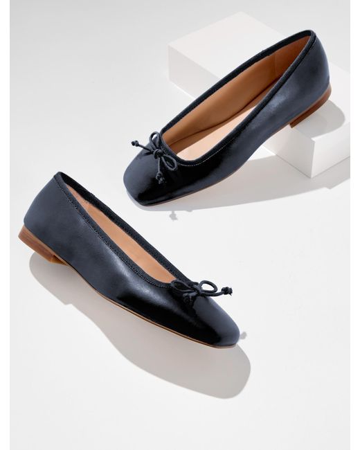 Talbots Blue Carrington Nappa Ballet Flats