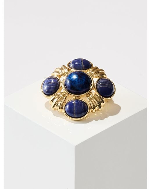Talbots Blue Holbein Cabochon Brooch