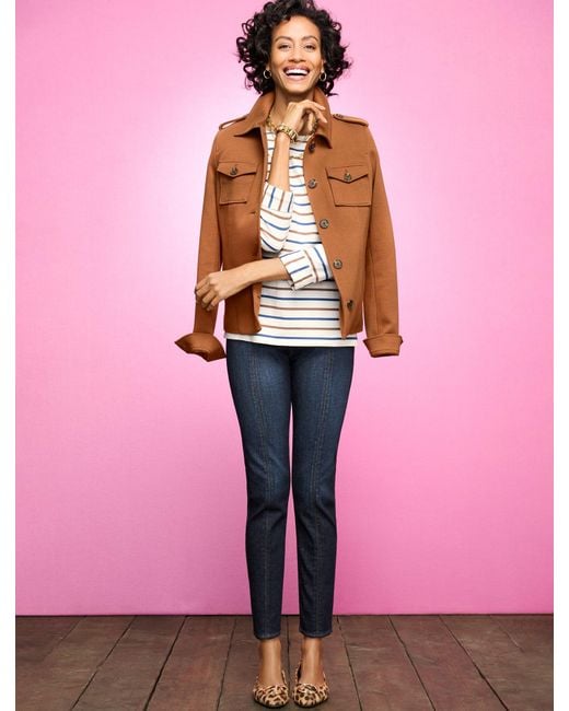 Talbots Pink Brushed Knit Jacket
