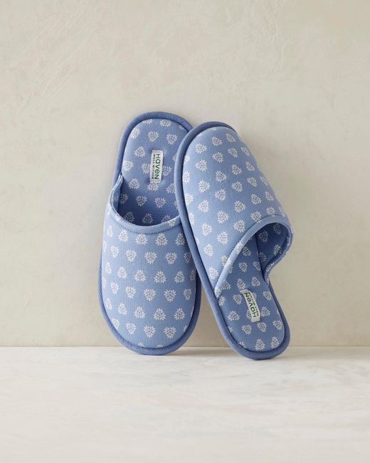 Talbots Blue Foulard Slippers