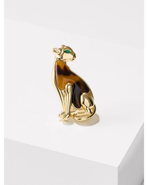 Talbots White Tortoiseshell Leopard Brooch